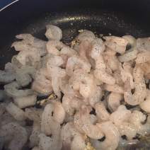 Add shrimp to saute pan