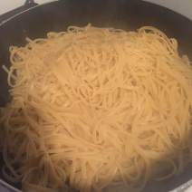 Cook pasta and add to pan